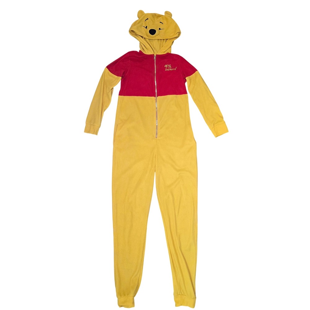 Disney Winnie the Pooh One Piece Pajamas Costume Oh Bother Adult Small - Picture 1 of 9